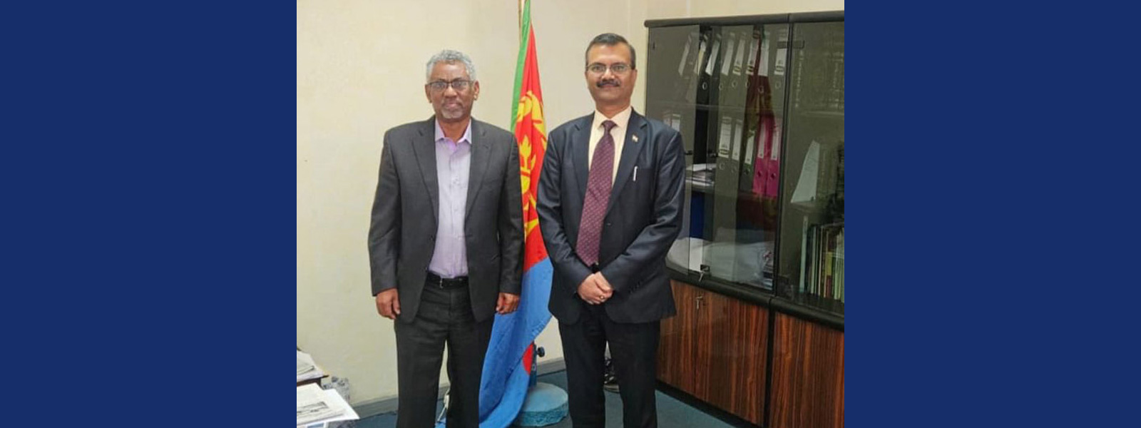 Ambassador Raj Kamal calls on Eritrea's Minister of Information, H.E. Mr. Yemane Ghebremeskel